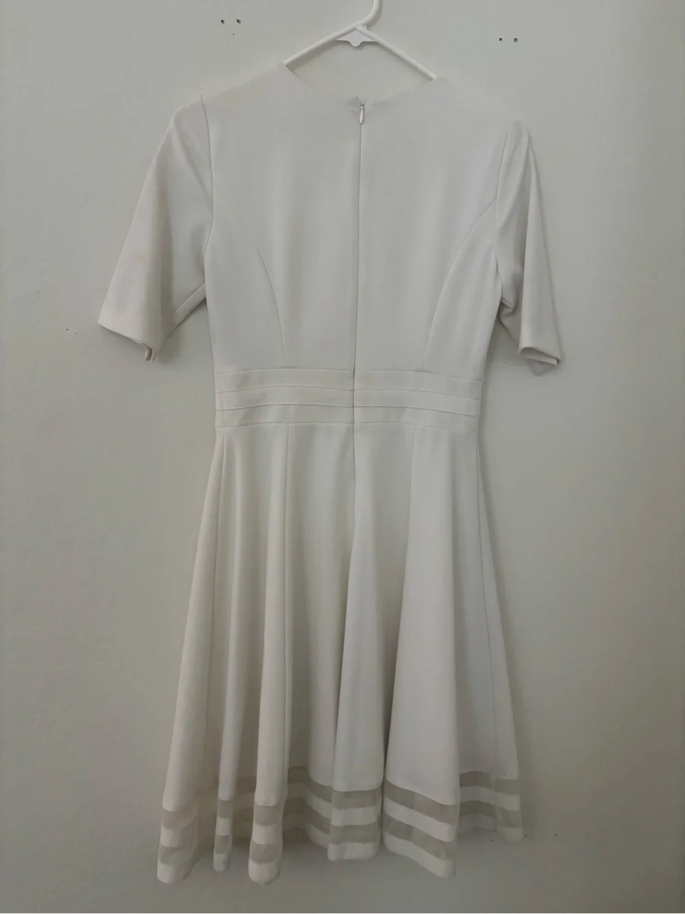 Calvin Klein White Fit & Flare Dress Size 2 - Picture 2 of 7
